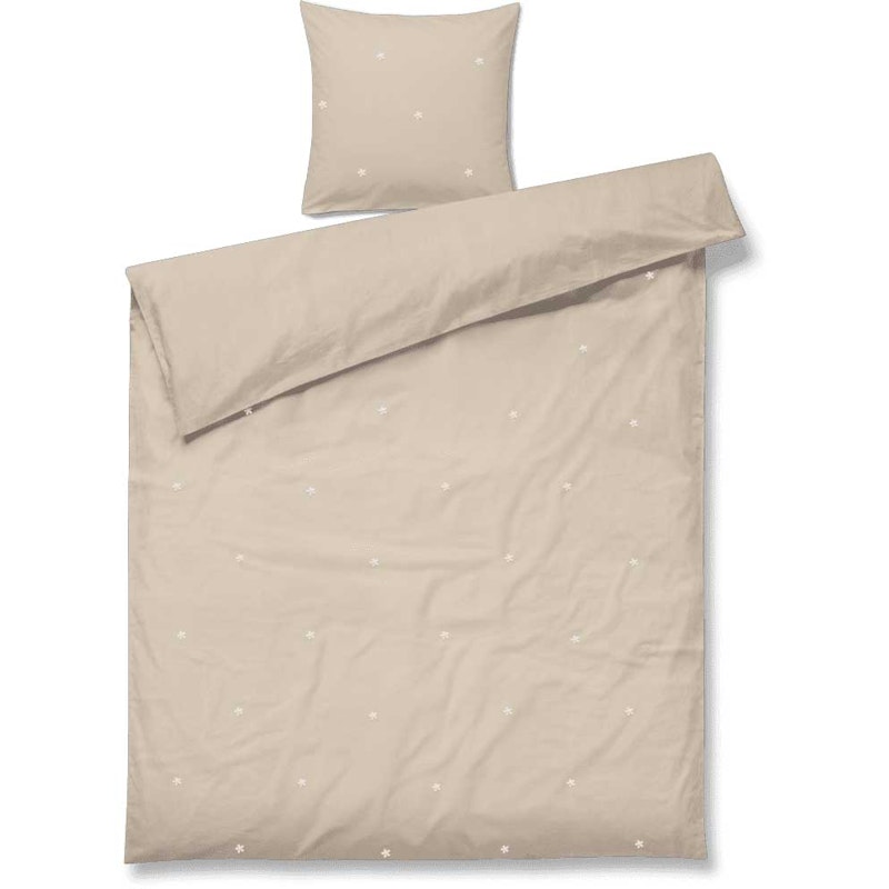 Daisy Bäddset 140x220 + 60x63 cm, Sand / Vit