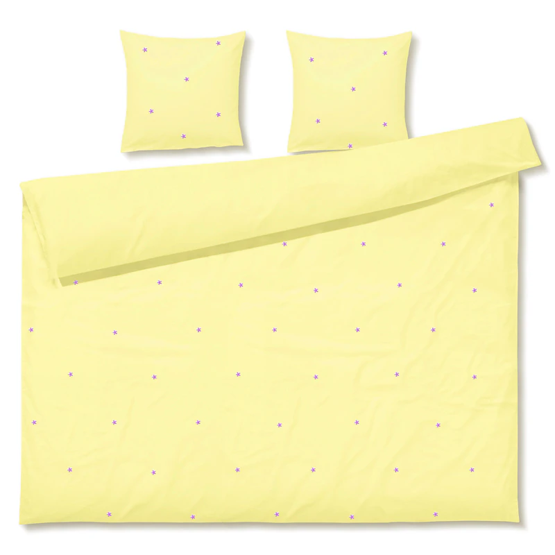 Juna Påslakanset 220x220 cm + 50x60 cm, Gul