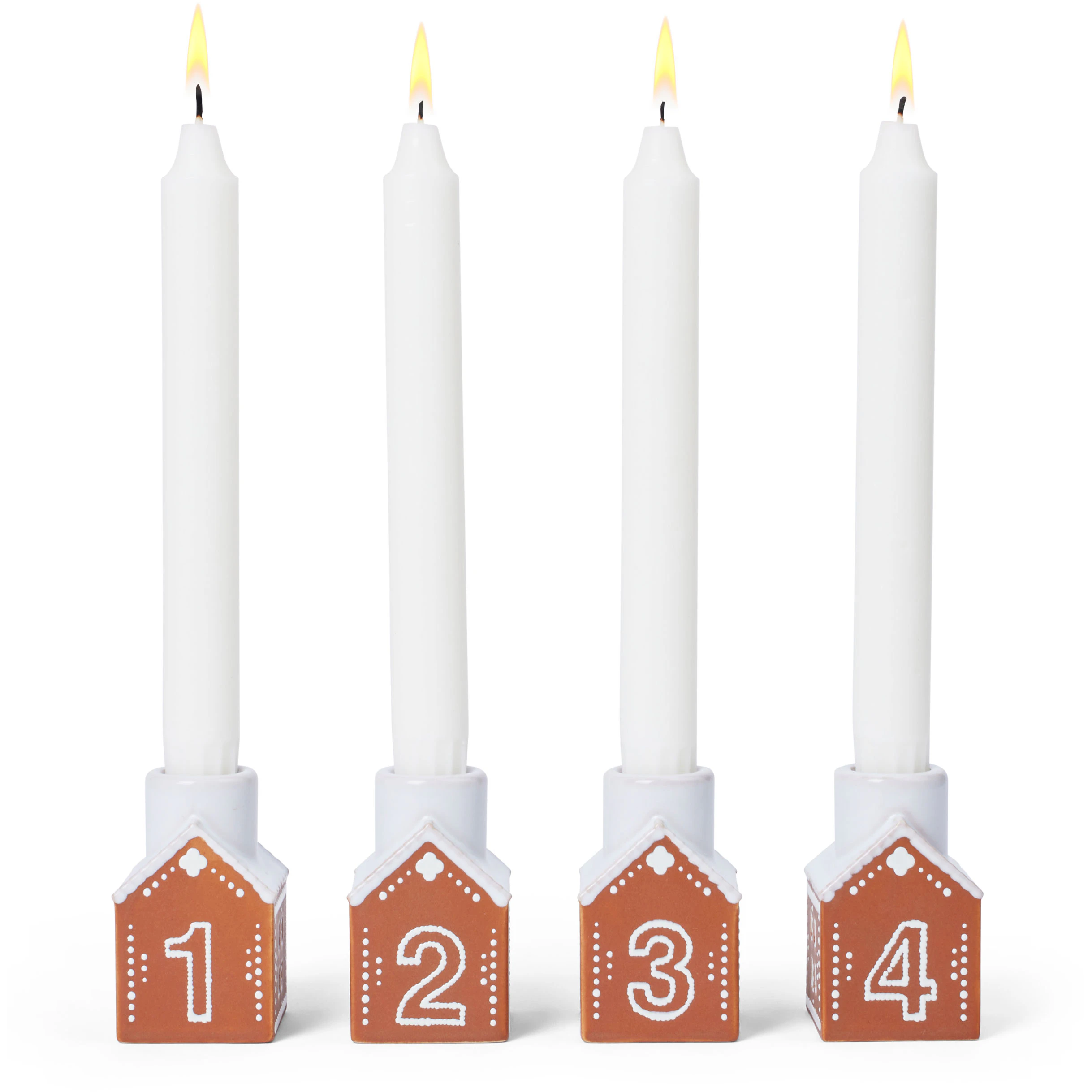 Kähler Gingerbread Adventsljusstake H7,5 Cm - Ljusstakar Stengods Brun