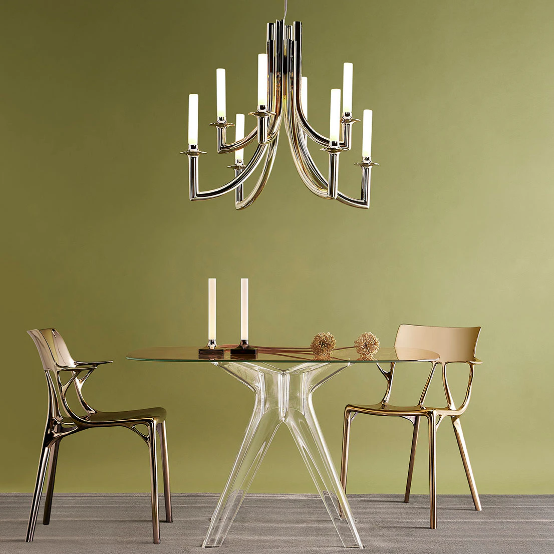Kartell A.I. Metal Stol Bronze, brons från Kartell, bild 2