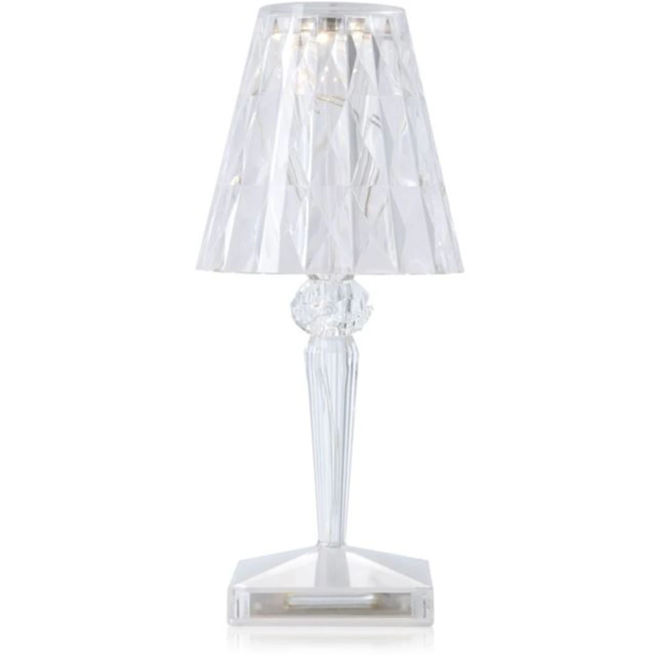 Kartell Battery Bordslampa Portabel - Portabla lampor Termoplastisk Teknopolymer Klar