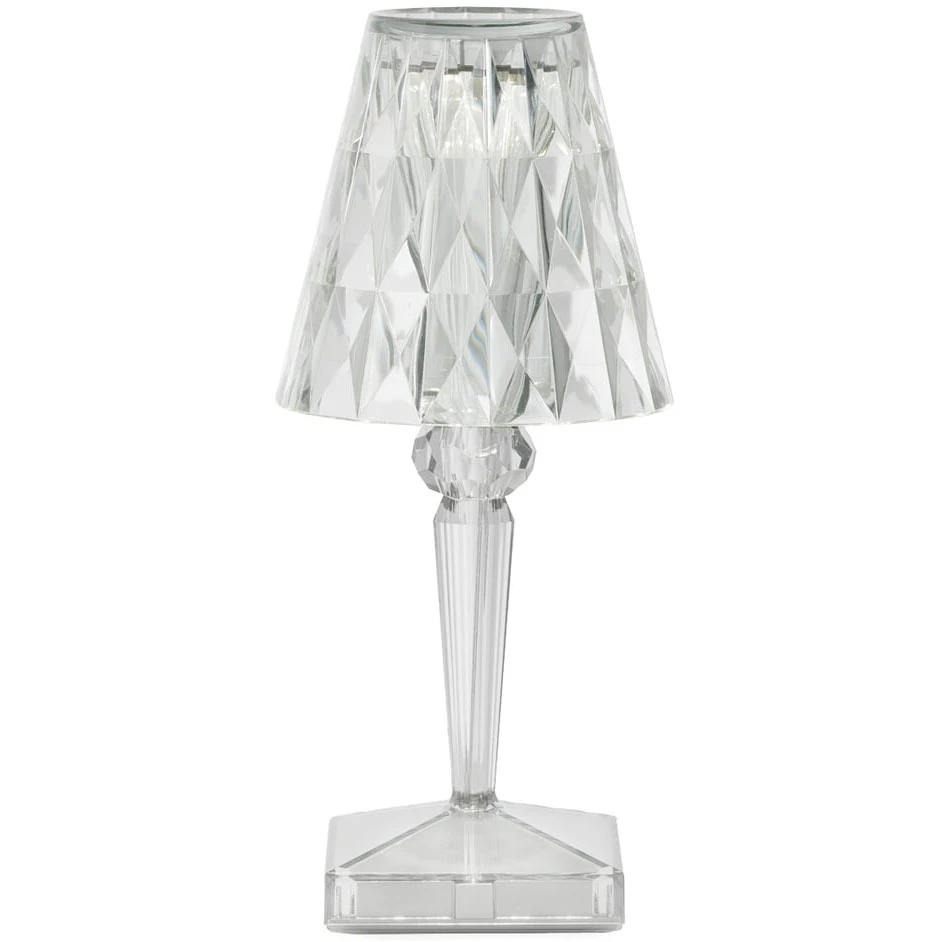 Kartell Battery Bordslampa Portabel - Portabla lampor Återvunnen Pmma Crystal