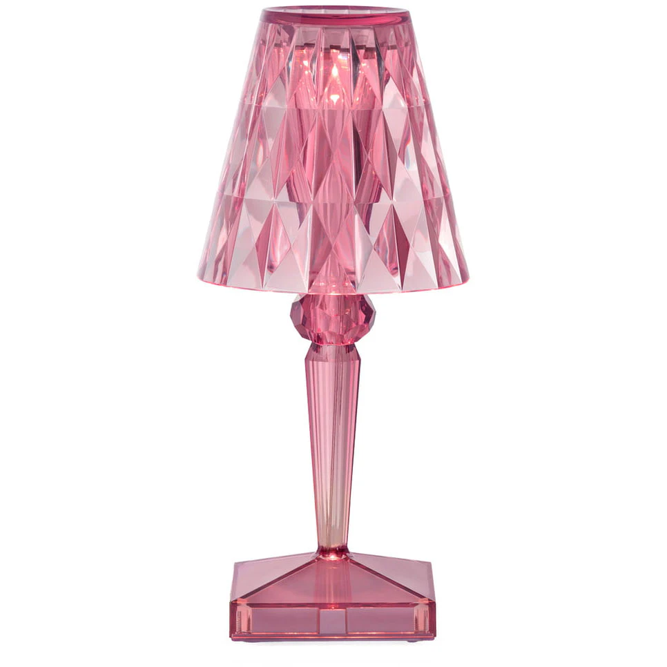 Kartell Battery Bordslampa Portabel - Portabla lampor Återvunnen Pmma Pastel Pink