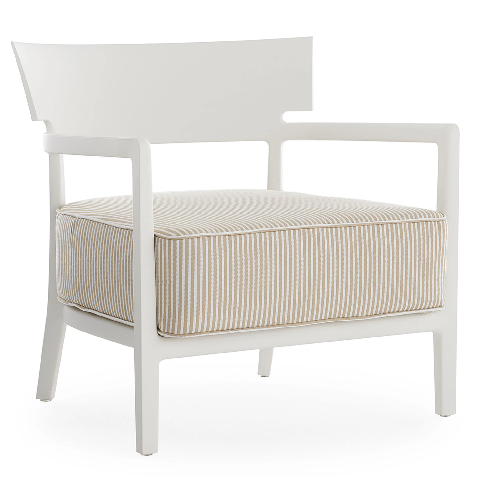Kartell Cara Mat Fåtölj / Beige - Loungefåtöljer Polykarbonat Vit