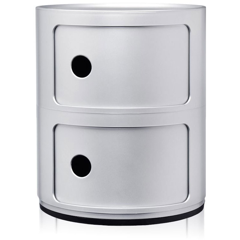 Componibili Classic Förvaring Med 2 Fack, Silver