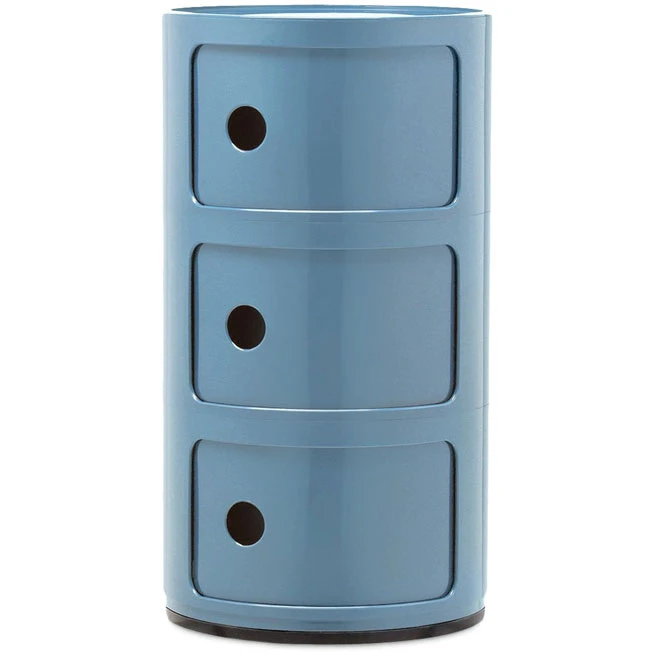 Kartell Componibili Classic Förvaring Med 3 Fack Sky Blue - Hurtsar Abs-plast Himmelsblå