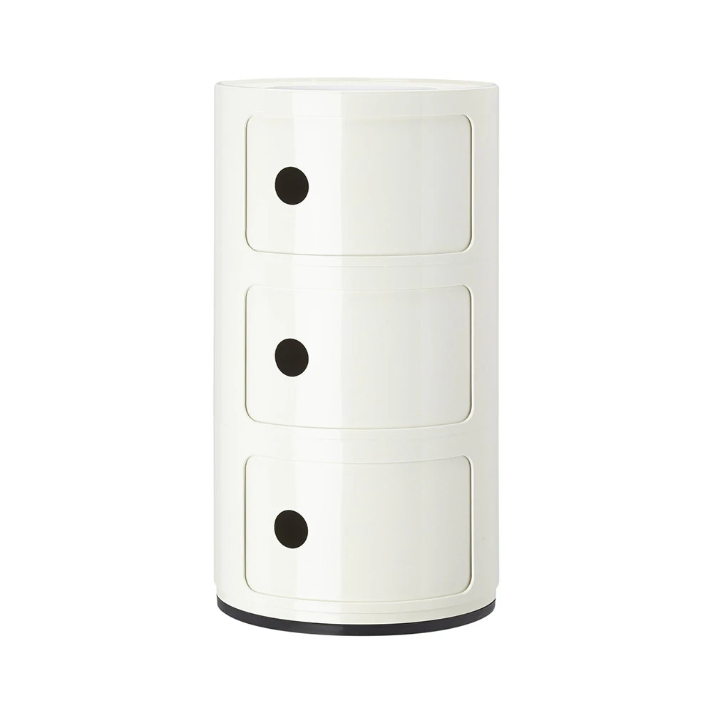 Kartell Componibili Classic Förvaring Med 3 Fack - Hurtsar Abs-plast Vit