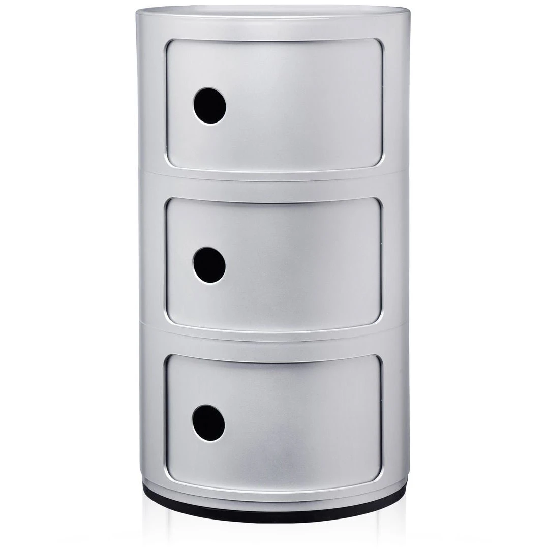 Kartell Componibili Classic Förvaring Med 3 Fack - Hurtsar Abs-plast Silver