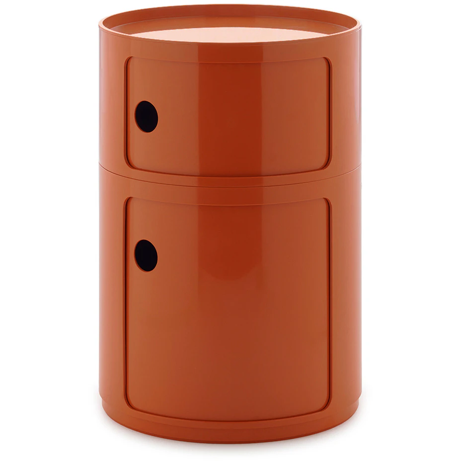 Kartell Componibili New Big F&ouml;rvaring Med 2 Fack - Sidobord & Avlastningsbord Abs-plast Orange