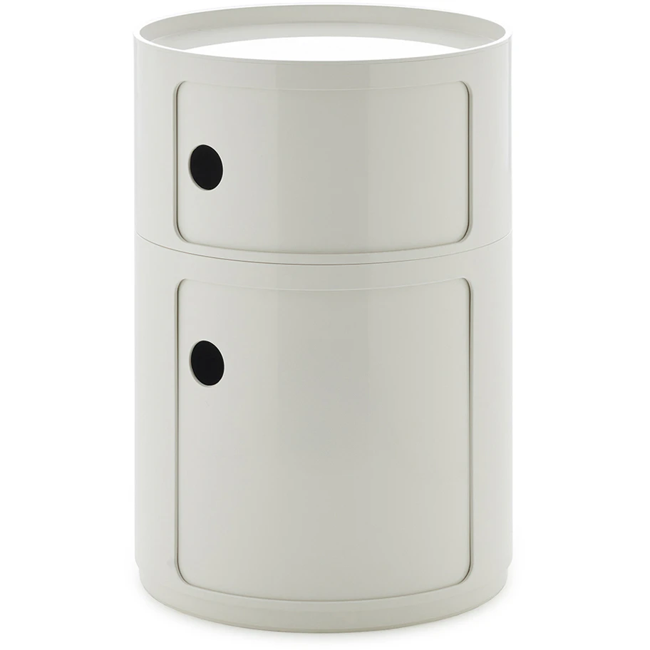 Kartell Componibili New Big F&ouml;rvaring Med 2 Fack - Sidobord & Avlastningsbord Abs-plast Vit