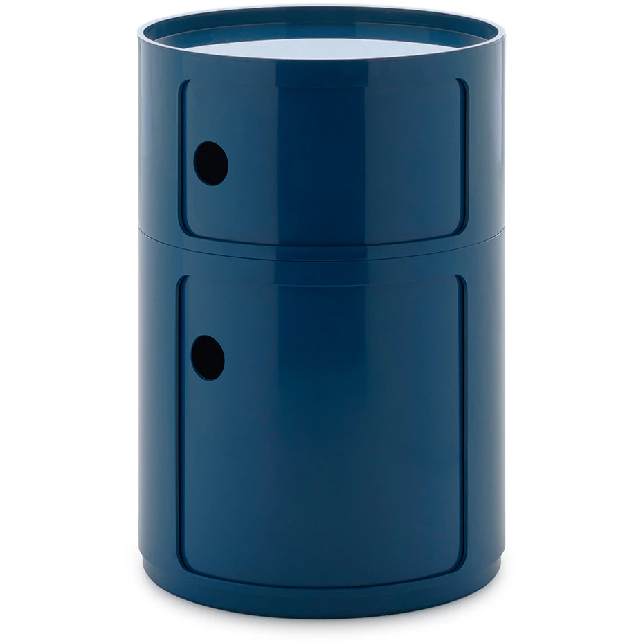 Kartell Componibili New Big F&ouml;rvaring Med 2 Fack - Sidobord & Avlastningsbord Abs-plast Bl&aring;