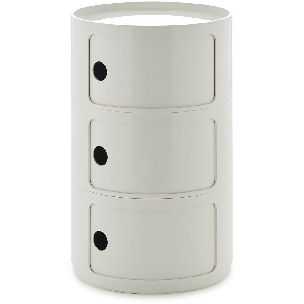 Kartell Componibili New Big F&ouml;rvaring Med 3 Fack - Sidobord & Avlastningsbord Abs-plast Vit