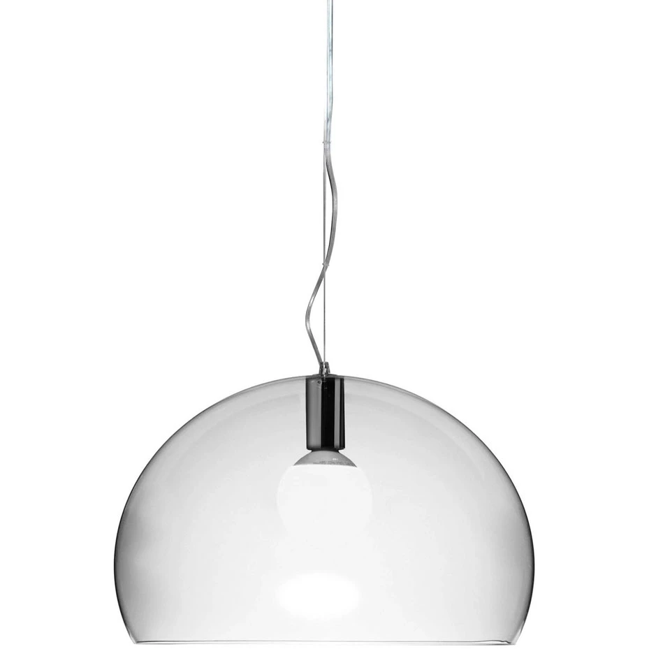 Kartell Fl/y Pendel 52 Cm - Pendellampor Återvunnen Pmma Crystal