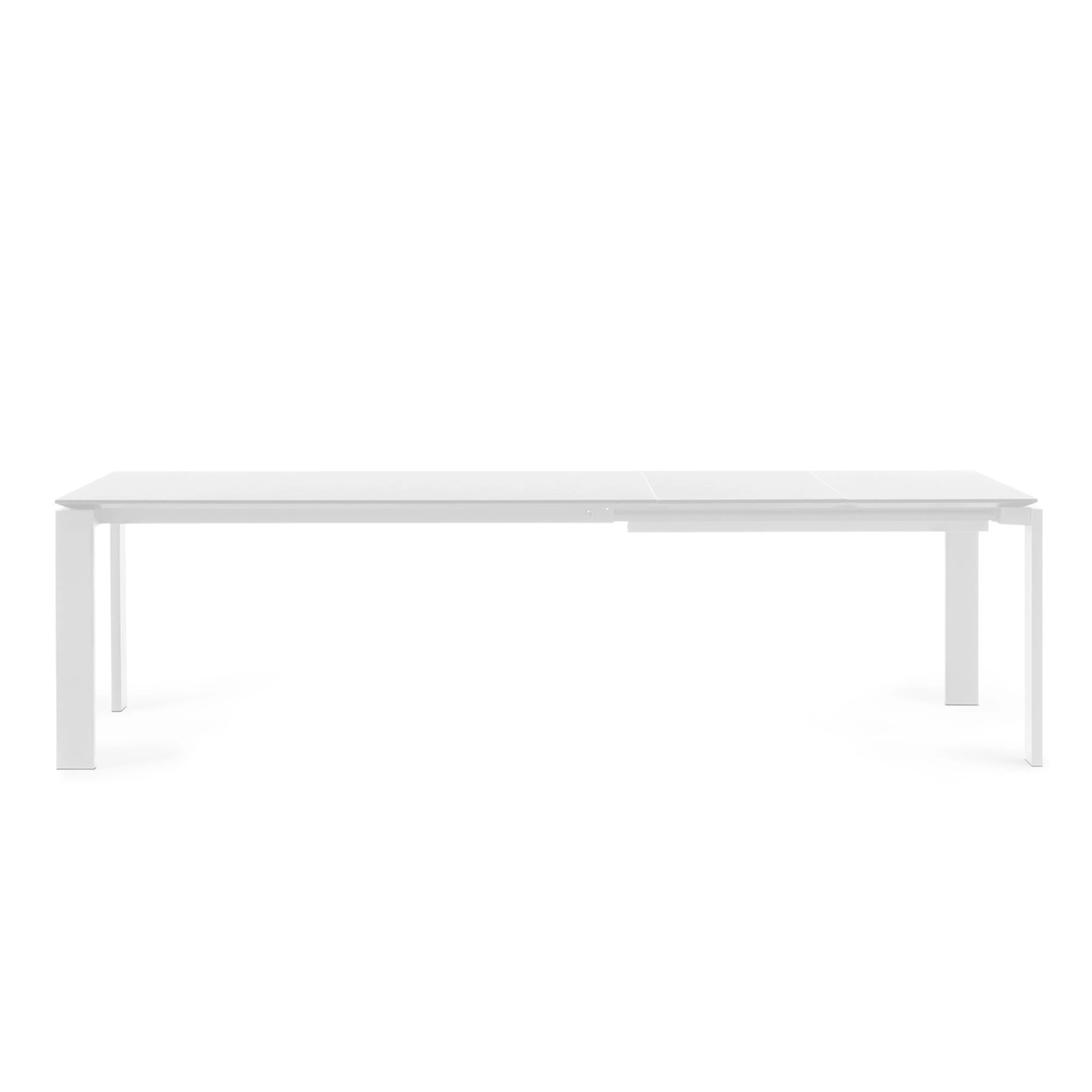 Kartell Four Bord 160-260x90 Cm - Bordslampor utomhus Galvaniserat St&aring;l Vit