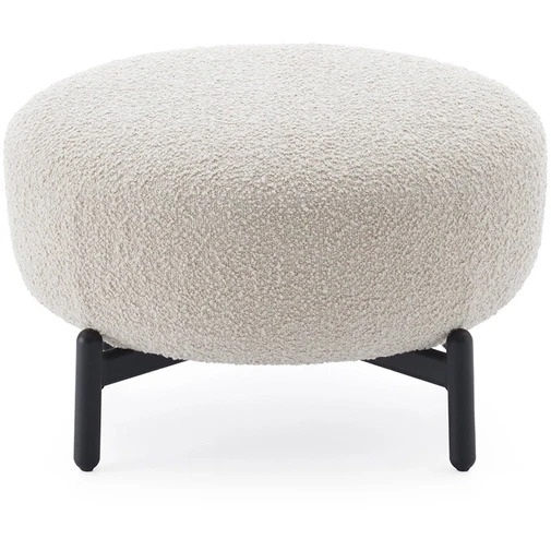 Kartell Lunam Curly Sittpuff - Fotpallar Boucl&eacute; Vit