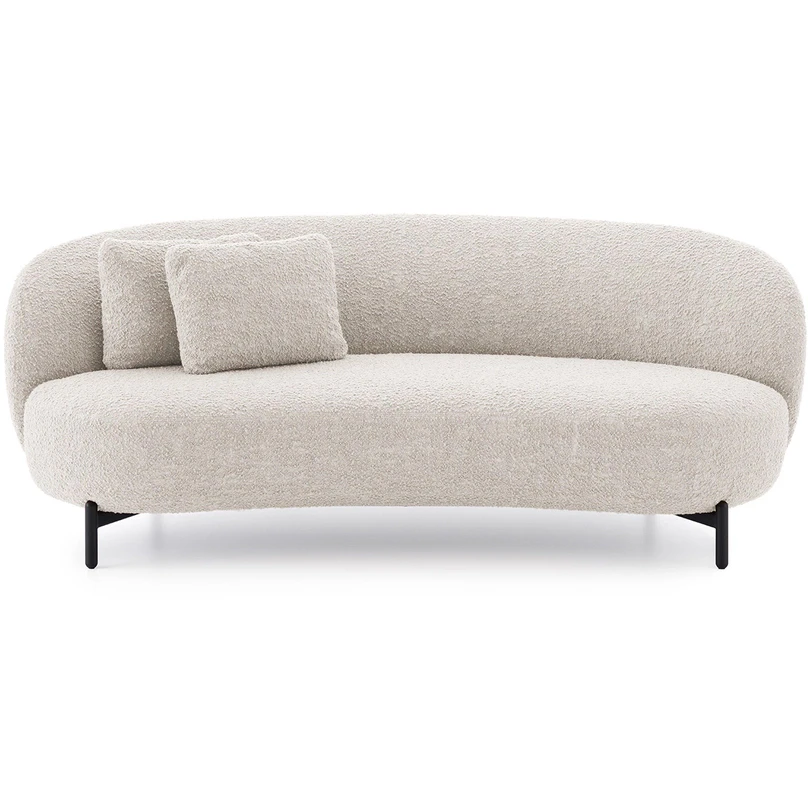 Kartell Lunam Curly Soffa - 3-sitssoffor Boucl&eacute; Vit