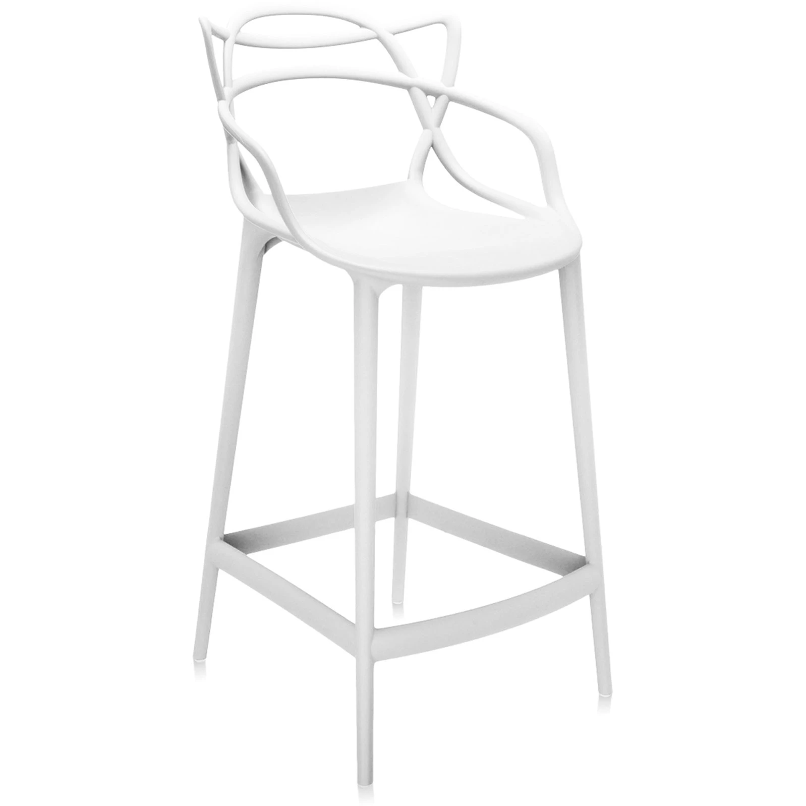 Kartell Masters Barstol 65 Cm - Barstolar &Aring;tervunnen Termoplastisk Teknopolymer Vit