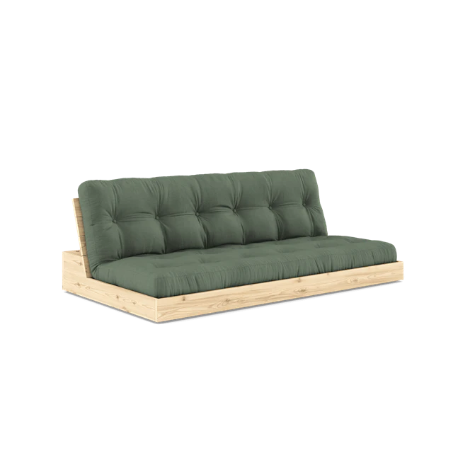 Karup Bas B&auml;ddsoffa Med 5-lagers Madrass Transparent/olivgr&ouml;n - Modulsoffor Polyester Pine