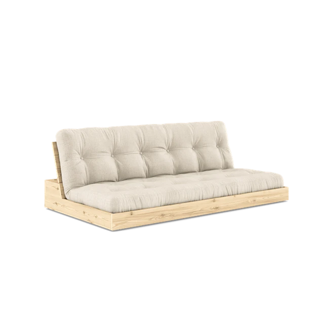 Karup Bas B&auml;ddsoffa Med 5-lagers Madrass Transparent/linne - Modulsoffor Polyester Linen