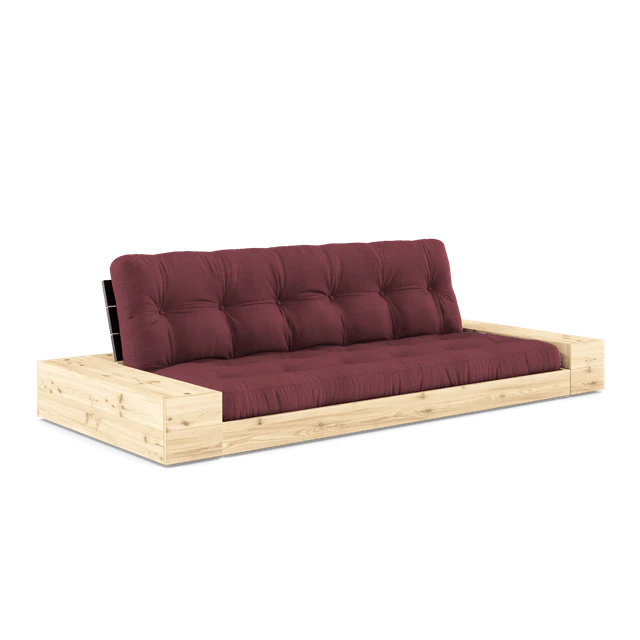 Karup Bas Med Sidobox Och 5-lagers Madrass Natt/bordeaux - Modulsoffor Bomull Svart