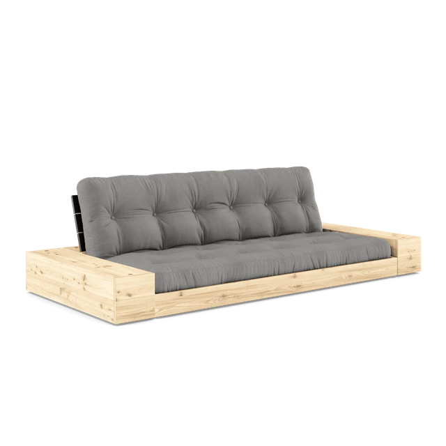 Karup Bas Med Sidobox Och 5-lagers Madrass Natt/gr&aring; - Modulsoffor Bomull Svart