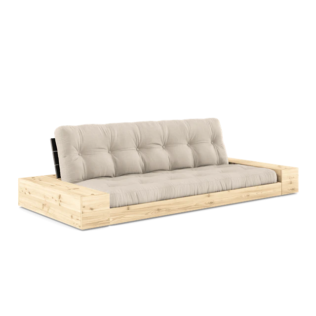Karup Bas Med Sidobox Och 5-lagers Madrass Natt/beige - Modulsoffor Bomull Svart