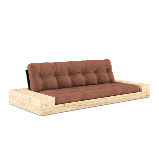 Karup Bas Med Sidobox Och 5-lagers Madrass Natt/lerbrun - Modulsoffor Bomull Svart