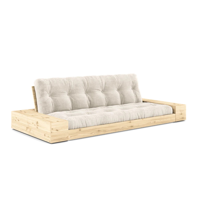 Karup Bas Med Sidobox Och 5-lagers Madrass Transparent/elfenben - Modulsoffor Polyester Ivory