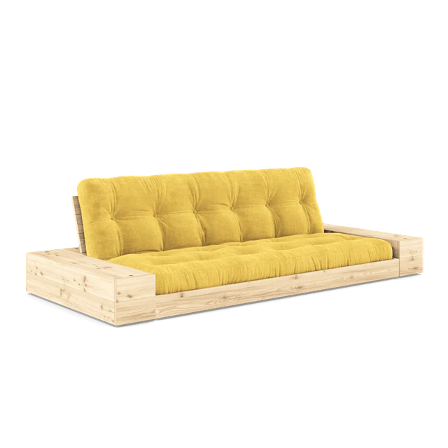 Karup Bas Med Sidol&aring;da Och 5-lagers Madrass Transparent/honung - Modulsoffor Polyester Ivory