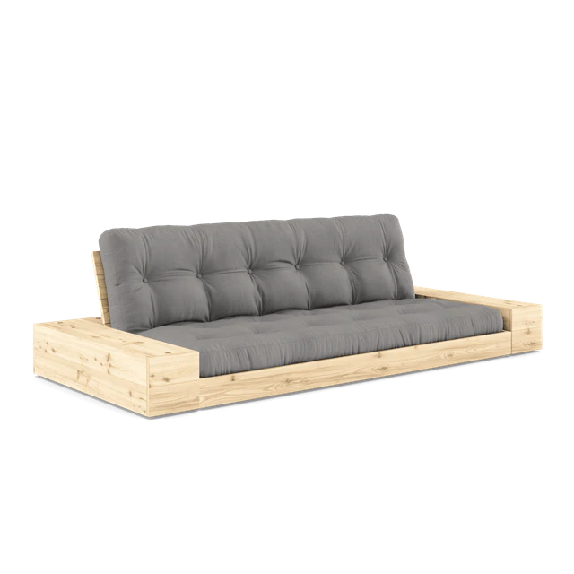 Karup Bas Med Sidobox Och 5-lagers Madrass Transparent/gr&aring; - Modulsoffor Polyester Ivory