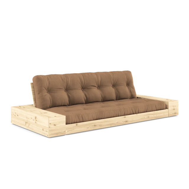 Karup Bas Med Sidobox Och 5-lagers Madrass Transparent/mocca - Soffor Polyester Ivory