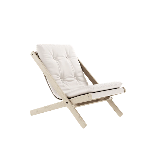 Karup Boggie F&aring;t&ouml;lj Med Madrass Utomhus 401 /oljad Bok - Akryl Vit