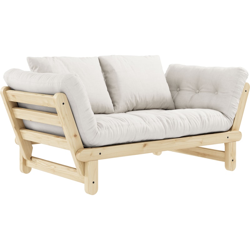 Beat Soffa Med Madrass, Lackerad / Natur