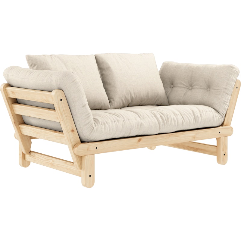 Beat Soffa Med Madrass, Lackerad / Linen