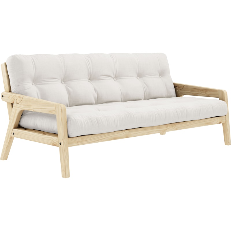 Grab Bäddsoffa Med Madrass, Klarlackad / Natural