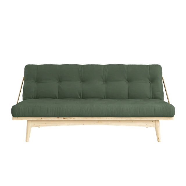 Karup Folk Soffa Med 5-lagers Madrass 756 Olivgr&ouml;n/raw - Modulsoffor Polyester Olive Green