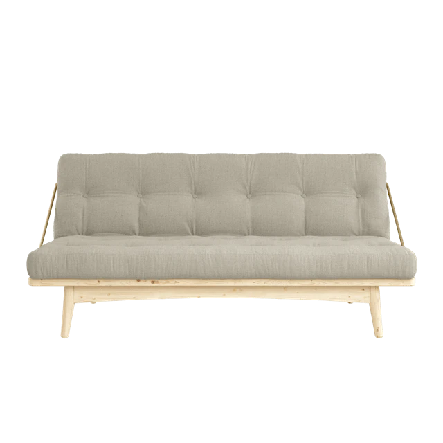 Karup Folksoffa Med 5-lagers Madrass 914 Linne/raw - Modulsoffor Polyester Linen