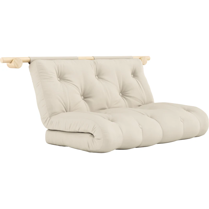 Hooked Madrass Med Beslag 135x200 cm, Raw / Beige