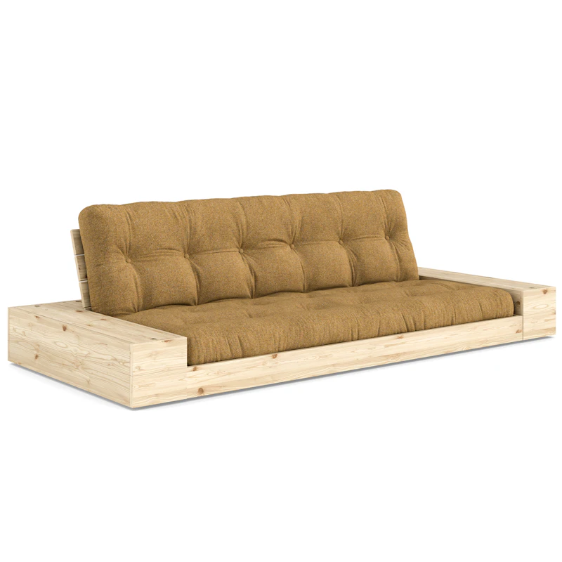 Base Bäddsoffa Med Förvaring, Raw / Golden Ochre