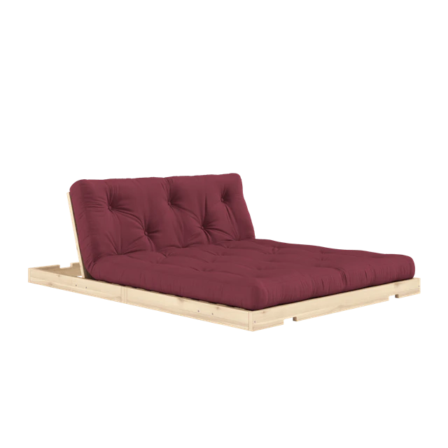 Karup B&auml;ddsoffa Med Madrass 140x200 /raw - Modulsoffor Bomull Bordeaux