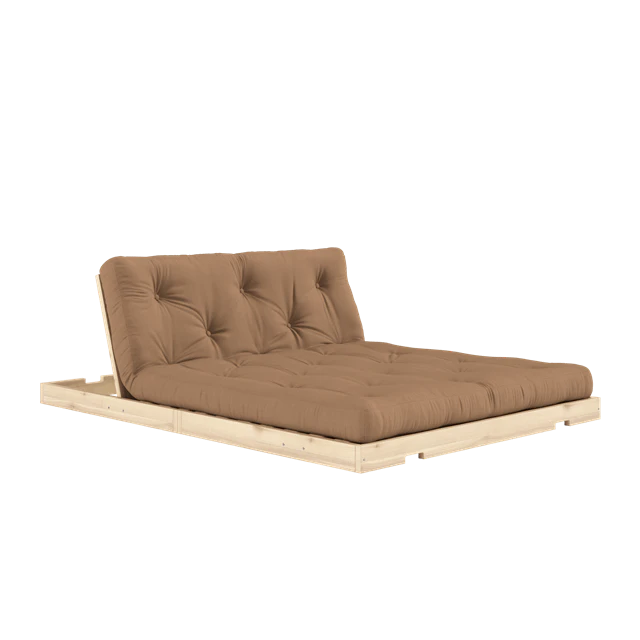 Karup B&auml;ddsoffa Med Madrass 140x200 Mocca/raw - Modulsoffor Bomull Pine
