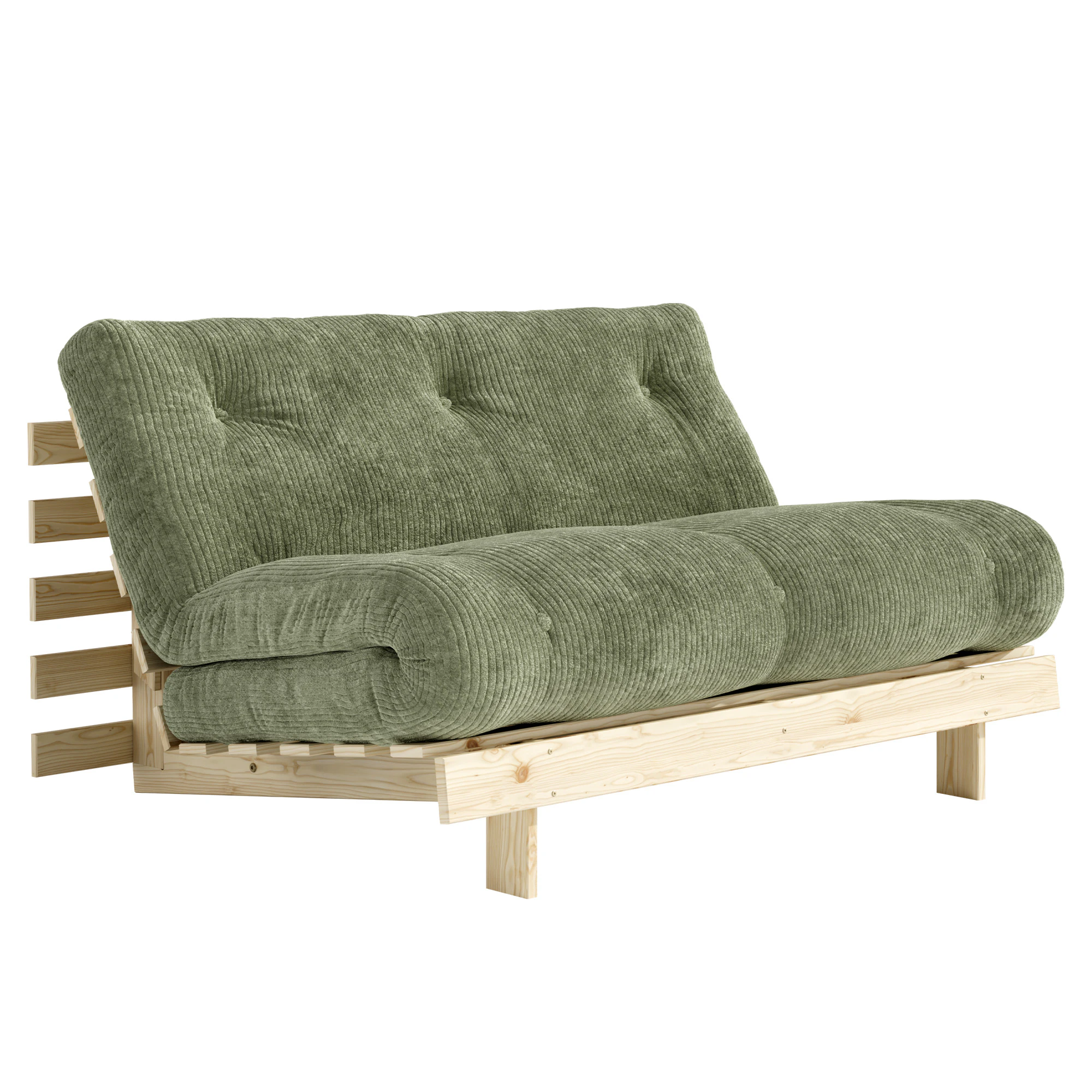 Karup Roots B&auml;ddsoffa 140x200 Cm Khaki Green - B&auml;ddsoffor Furu Khakigr&ouml;n