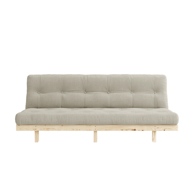 Karup Lean Soffa B&auml;ddsoffa Med Madrass 130x190 Beige/raw - Modulsoffor Bomull Linen
