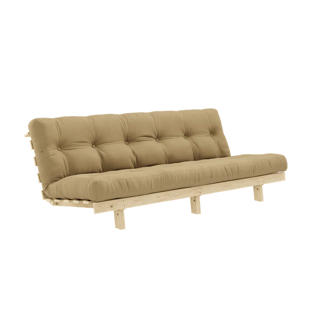 Karup Lean B&auml;ddsoffa Med Alpha Madrass 130x200 Beige/raw - Modulsoffor Bomull Pine