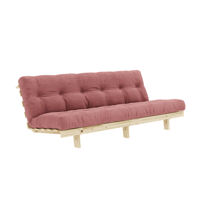 Karup Lean B&auml;ddsoffa Med Alpha Madrass 130x200 Rosa/raw - Modulsoffor Bomull Pine
