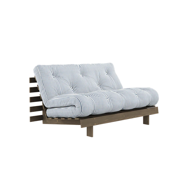 Karup Roots B&auml;ddsoffa Med Madrass 140x200 Johannesbrunt/strandbl&aring;tt - Modulsoffor Bomull Carob Brown