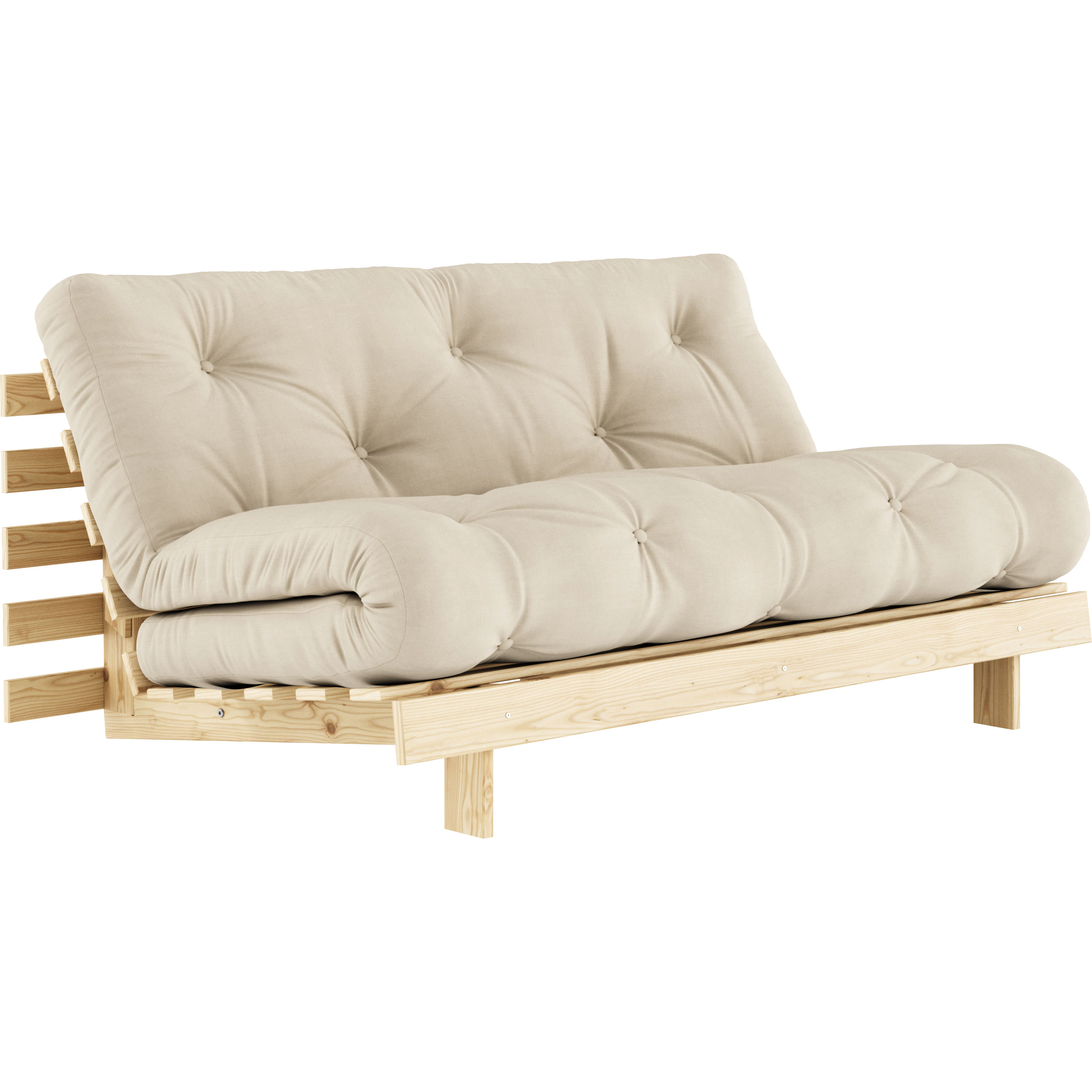 Karup Roots 160 B&auml;ddsoffa Med Madrass Raw / - Modulsoffor Furu Beige
