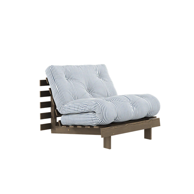Karup Roots B&auml;ddsoffa Med Madrass 90x200 Johannesbrunt/strandbl&aring;tt - Modulsoffor Bomull Carob Brown