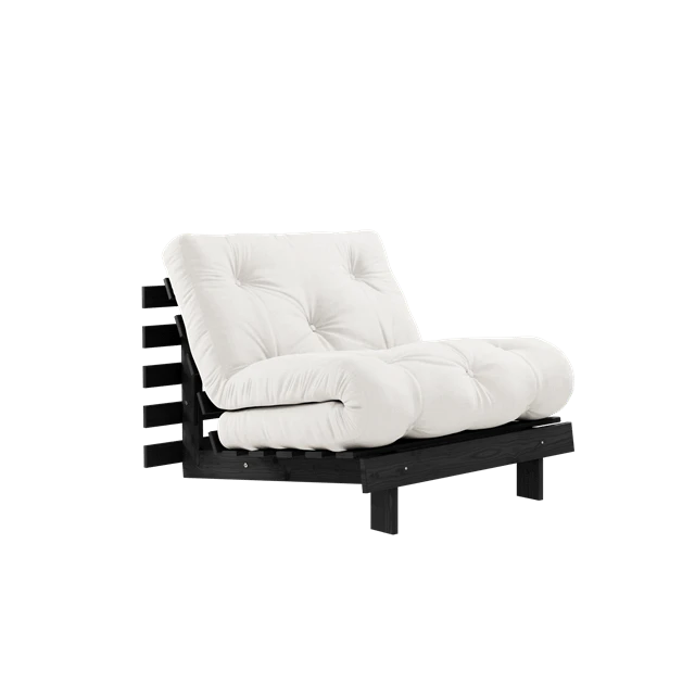 Karup Roots B&auml;ddsoffa Med Madrass 90x200 Natt/natur - Modulsoffor Bomull Svart