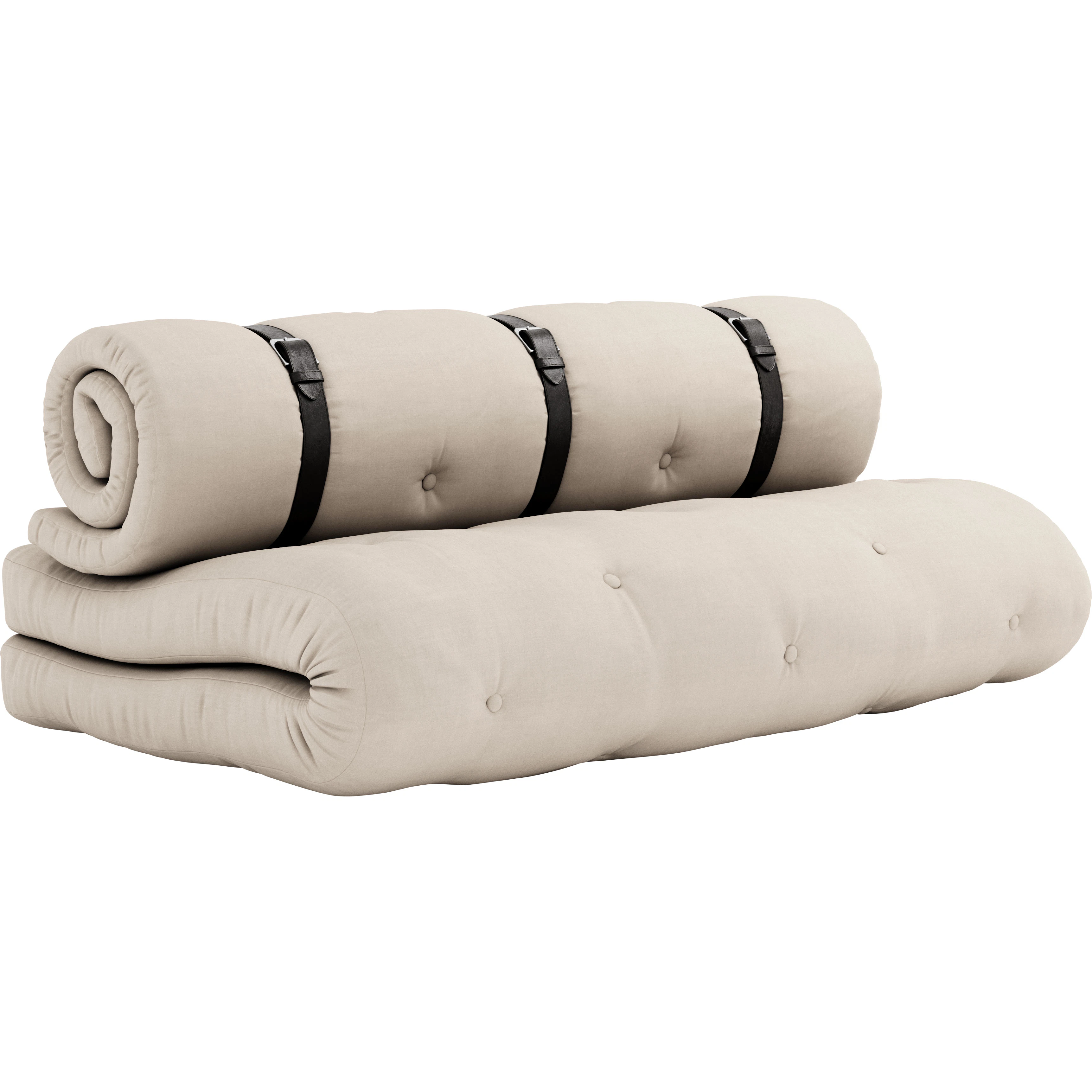 karup buckle-up soffa med bälte / brun - modulsoffor bomull beige